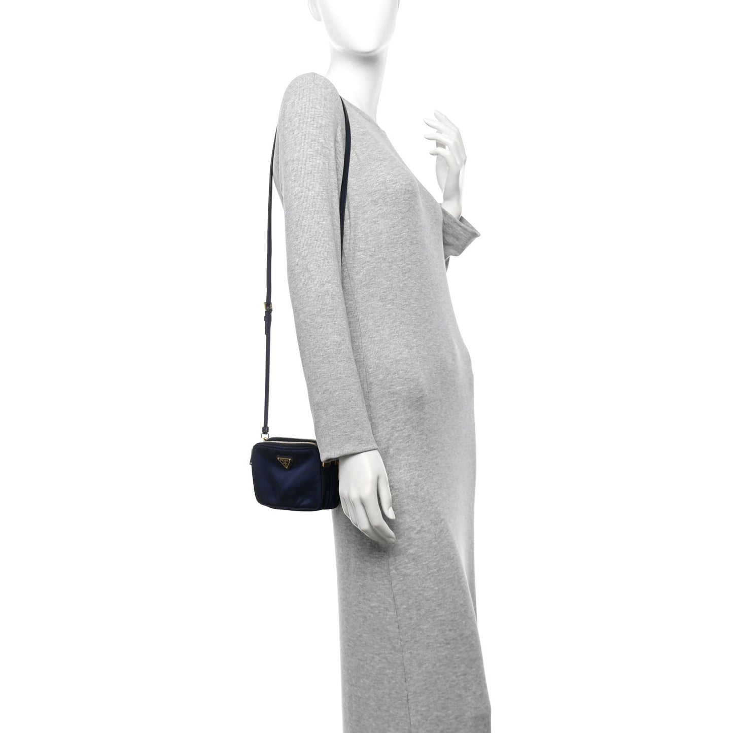 Tessuto Nylon Mini Camera Crossbody Royal