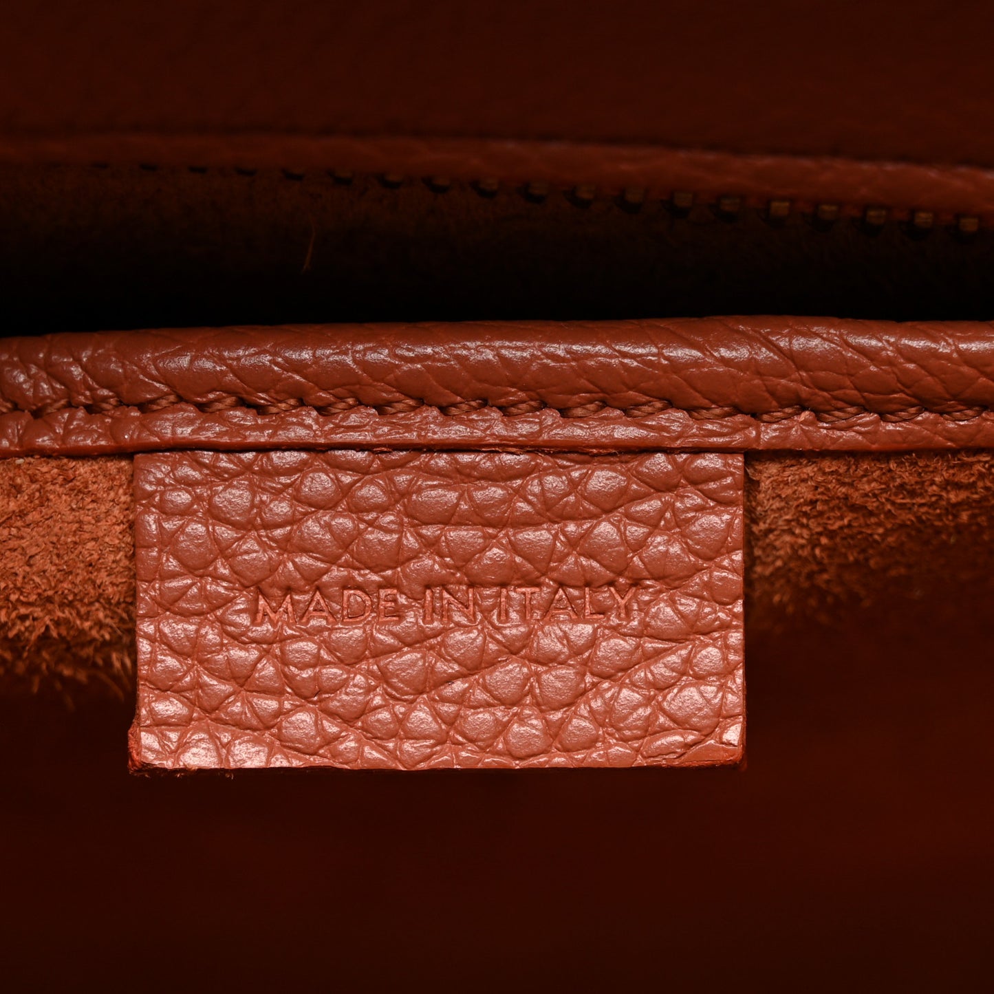 Drummed Calfskin Nano Luggage Lychee