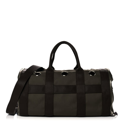 Hermes Fabric Carrying Dog Bag Kaki Feu 1 of 12
