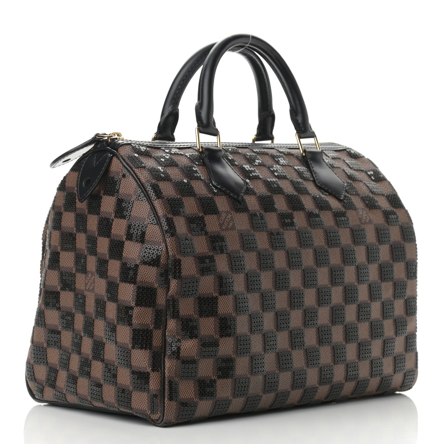 Louis Vuitton Damier Paillettes Speedy 30 Black 3 of 10