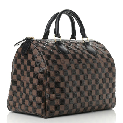 Louis Vuitton Damier Paillettes Speedy 30 Black 3 of 10