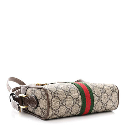 Gucci GG Supreme Monogram Web Mini Ophidia Shoulder Bag Brown 4 of 11