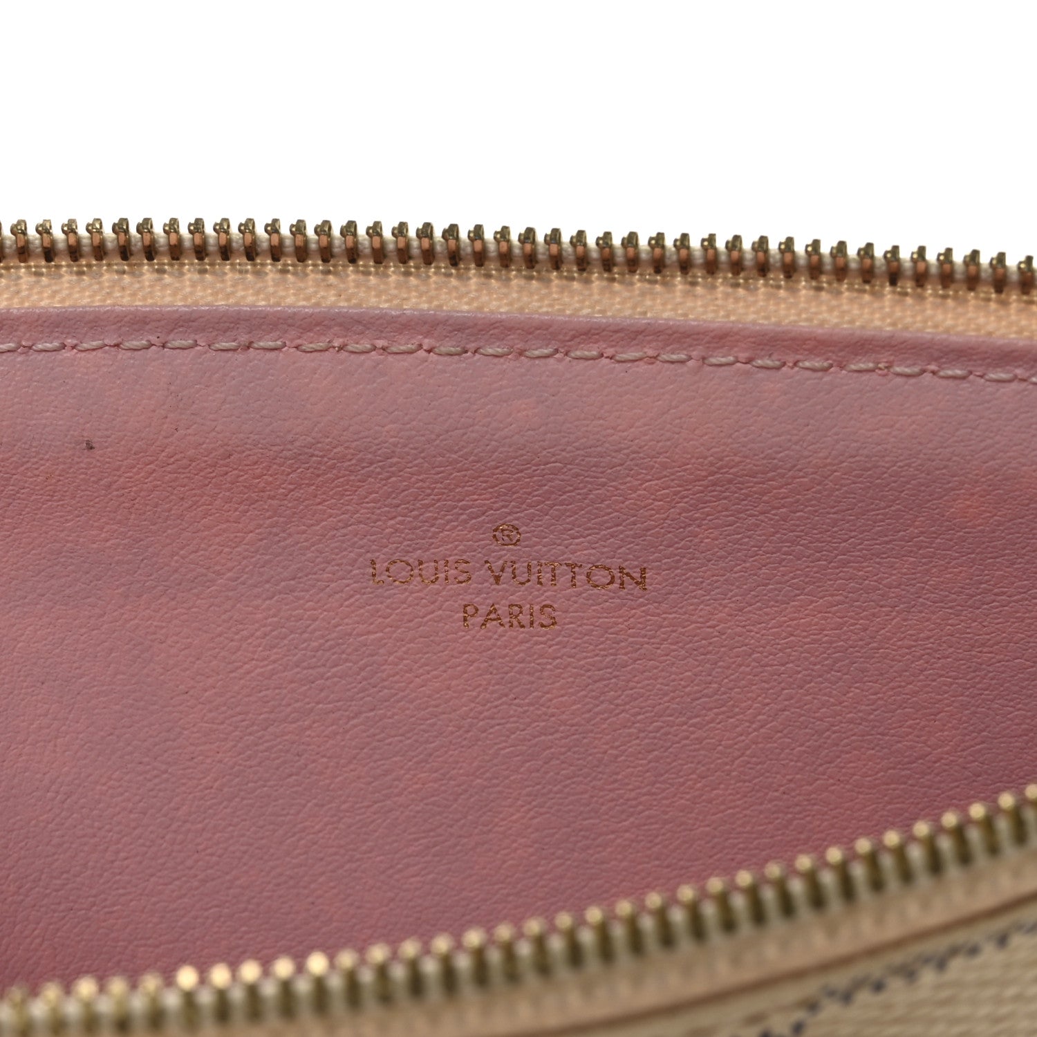 Louis Vuitton Damier Azur Felicie Chain Wallet Zippered Insert Rose Ballerine 6 of 7