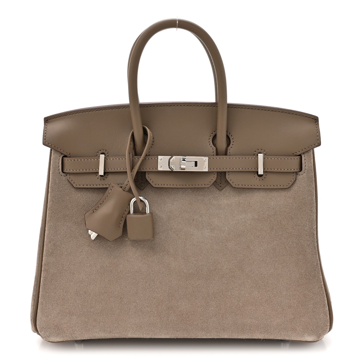 Veau Doblis Swift Grizzly Birkin 25 Gris Caillou Etoupe