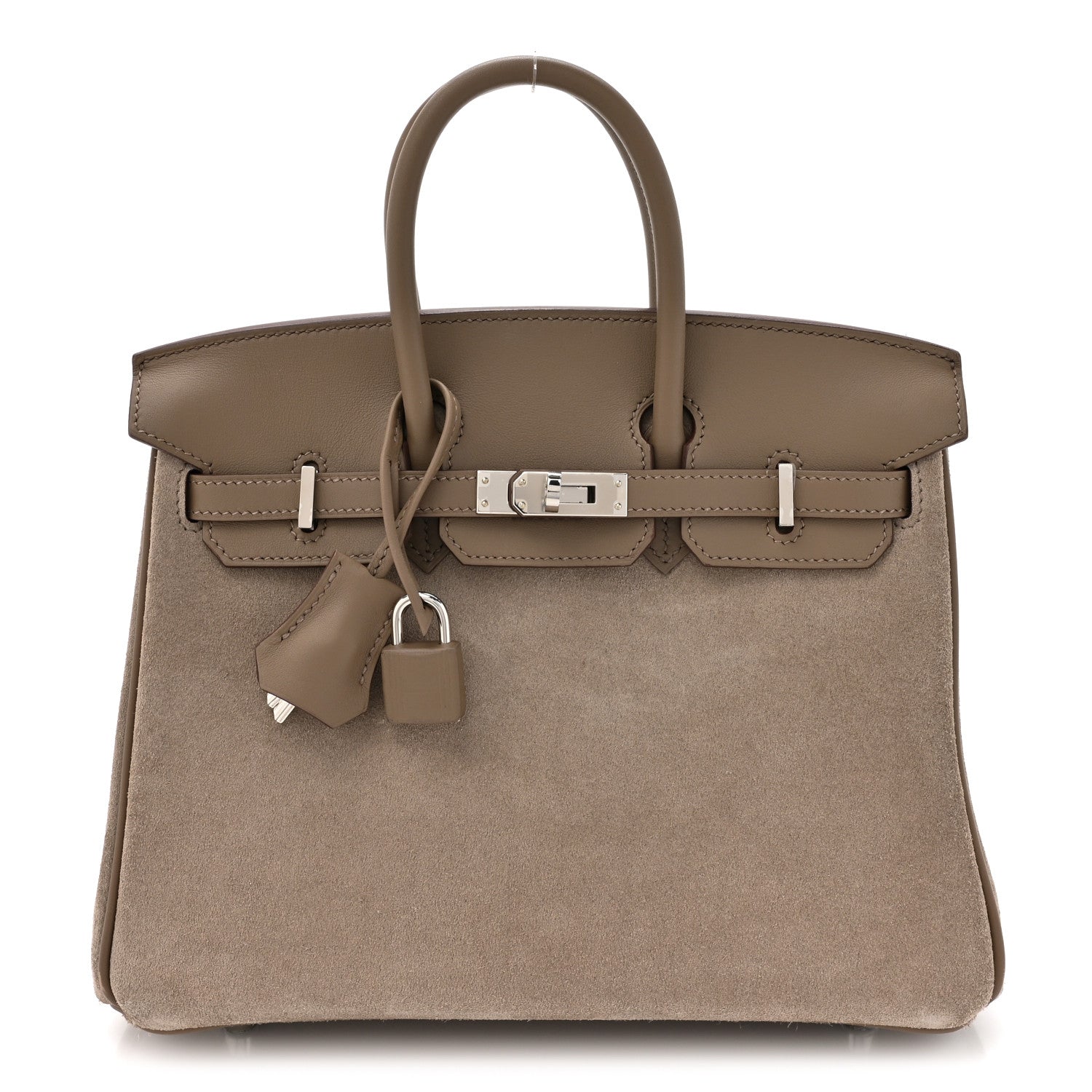 Hermes Veau Doblis Swift Grizzly Birkin 25 Gris Caillou Etoupe 1 of 16