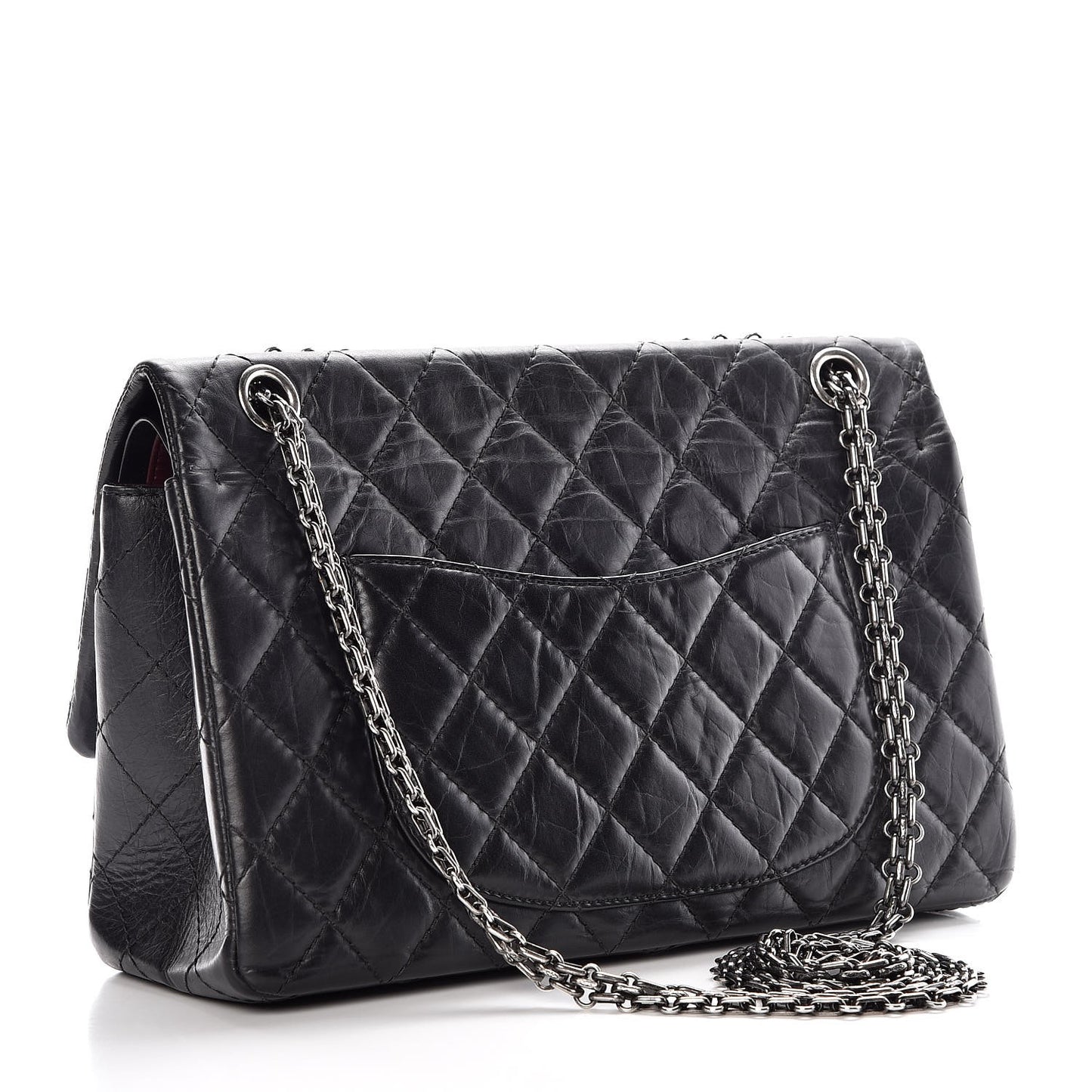 Aged Calfskin Quilted 2.55 Reissue 226 Flap Black