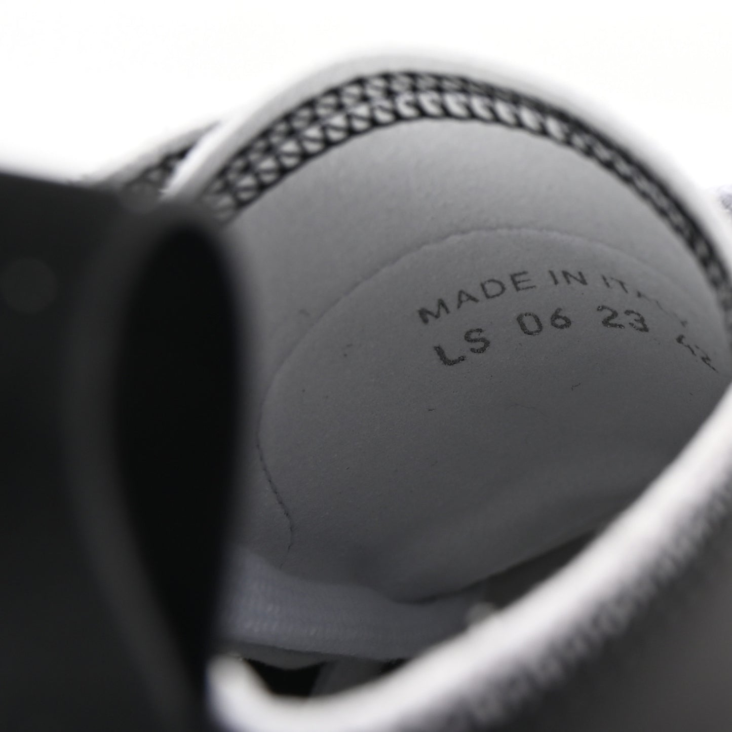 Nylon Calfskin Mens B23 High Top Sneakers 42 Black