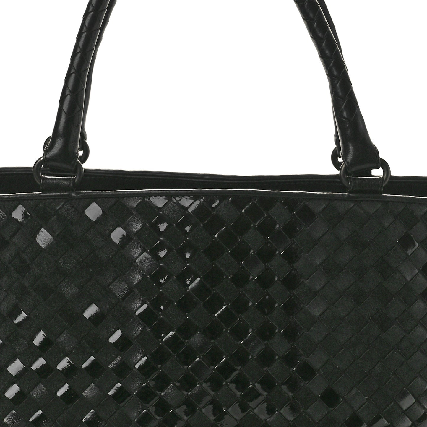 Intrecciato Rugiada Vintaga Medium Shopper Black
