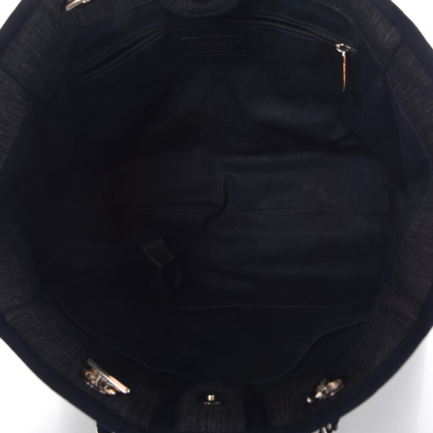Canvas Small Deauville Tote Dark Blue