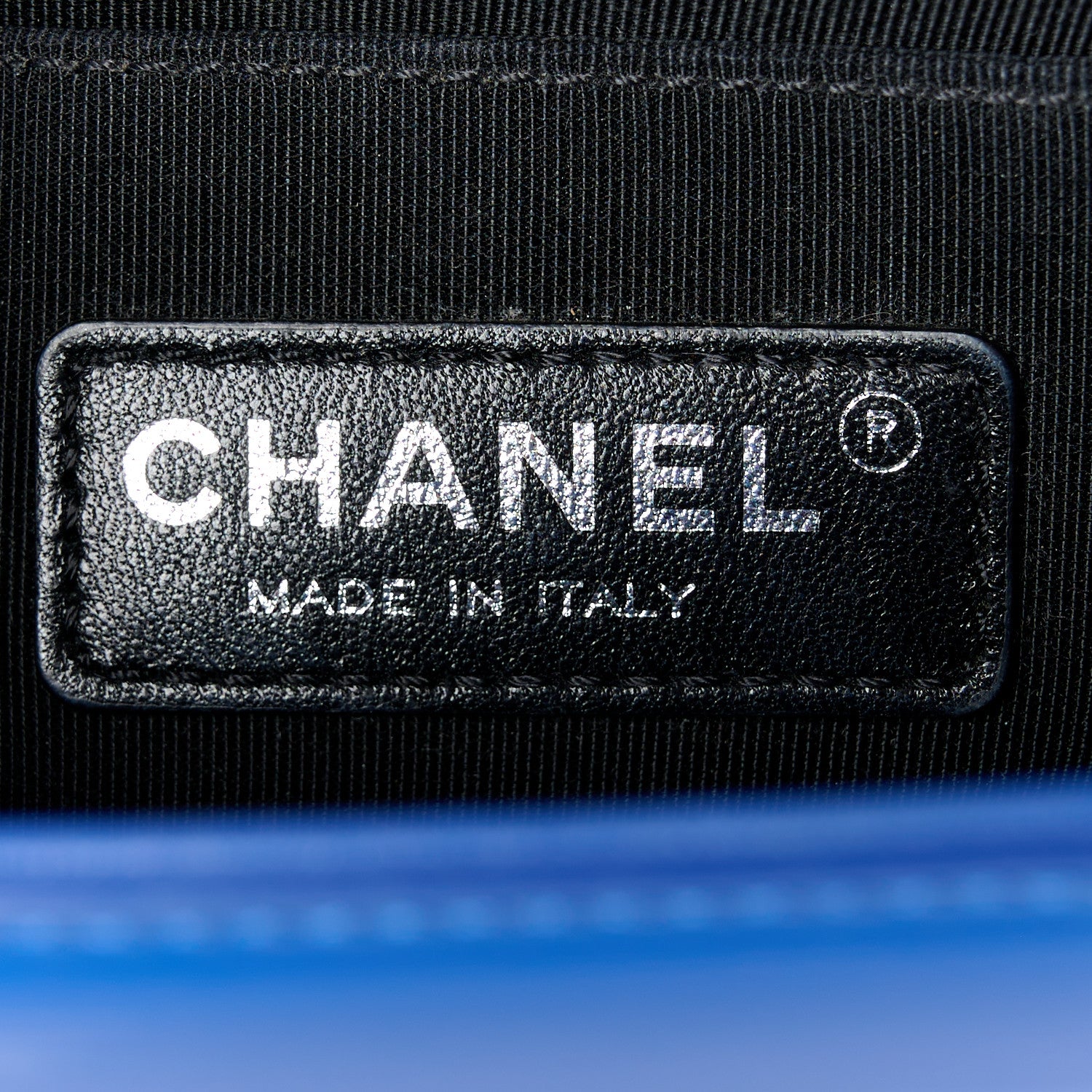 Chanel Patent Calfskin Quilted Small Plexiglass Boy Flap Blue 6 of 20