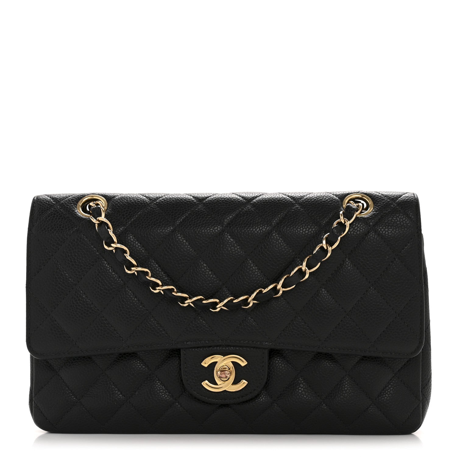 Chanel Caviar Quilted Medium Double Flap Black 1 of 14