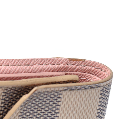 Louis Vuitton Damier Azur Victorine Wallet Rose Ballerine 5 of 6