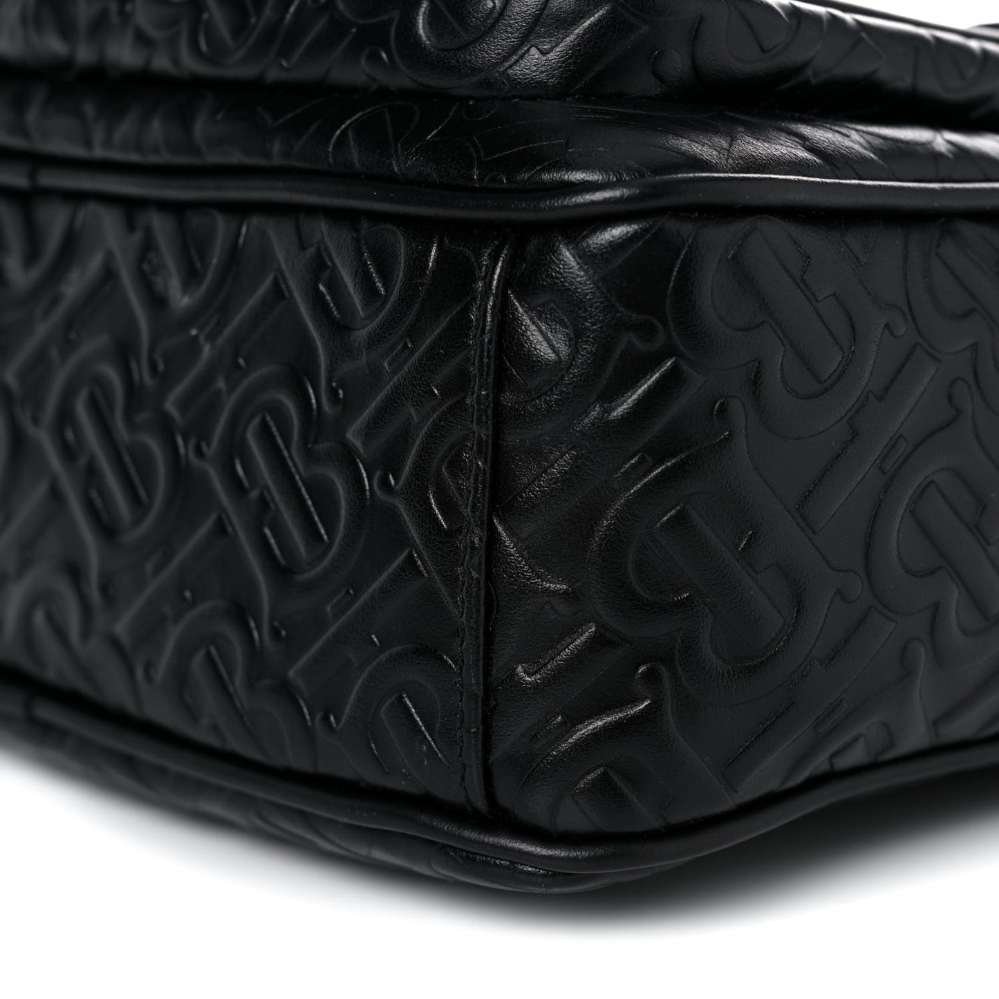 Calfskin Embossed Monogram Small Camera Bag Black