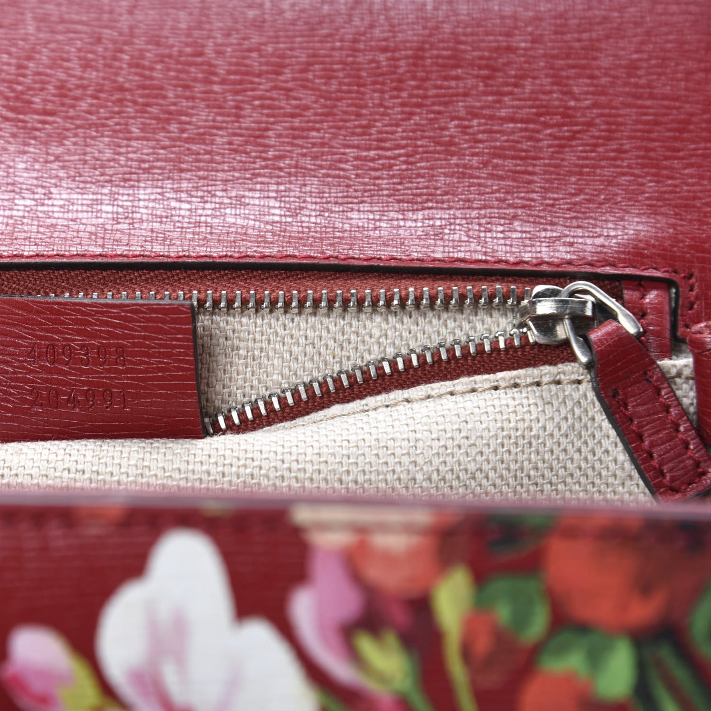 Shangai Calfskin Blooms Print Small Classic Bamboo Top Handle Bag Romantic Ceries Multicolor