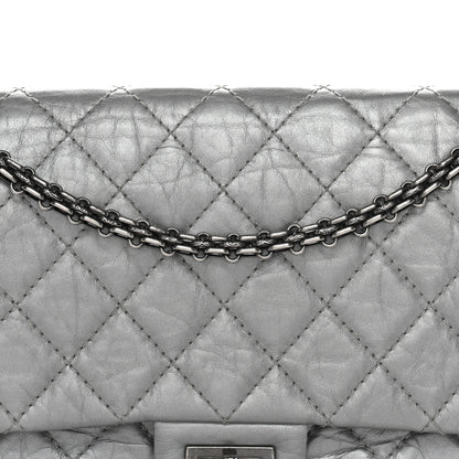 Chanel Metallic Aged Calfskin Quilted 2.55 Reissue 226 Flap Silver 8 of 13