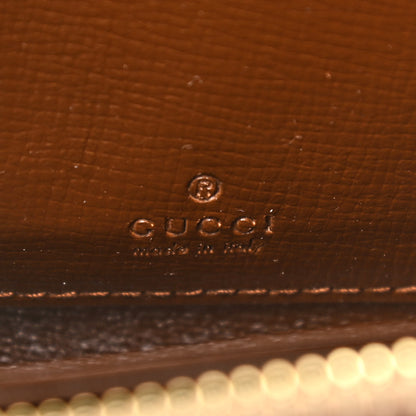Gucci GG Supreme Monogram Azalea Calfskin Horsebit 1955 Zip Around ID Card Case Wallet Beige Ebony Brown Sugar 6 of 7