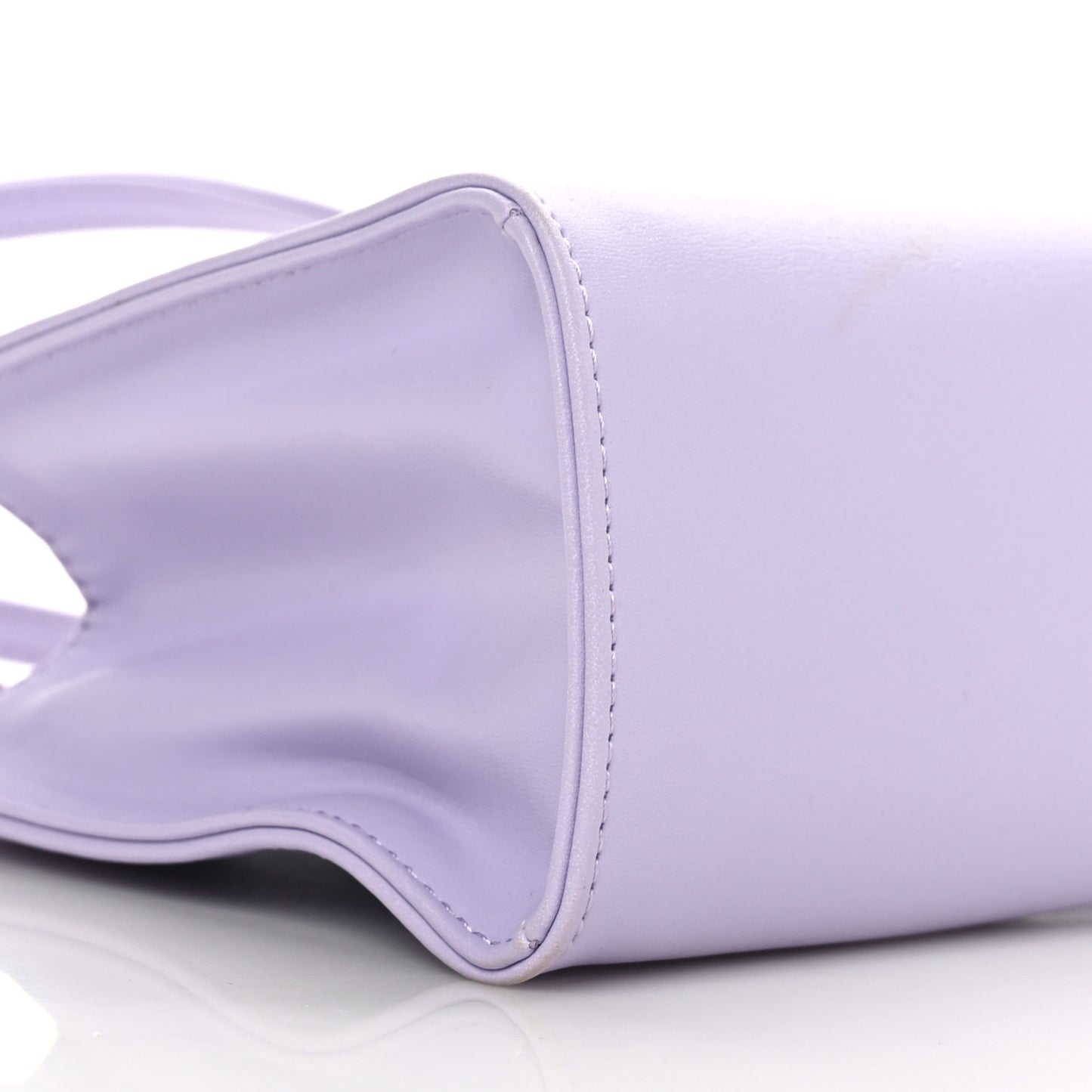 Vegan Leather Small Shopping Bag Lavender