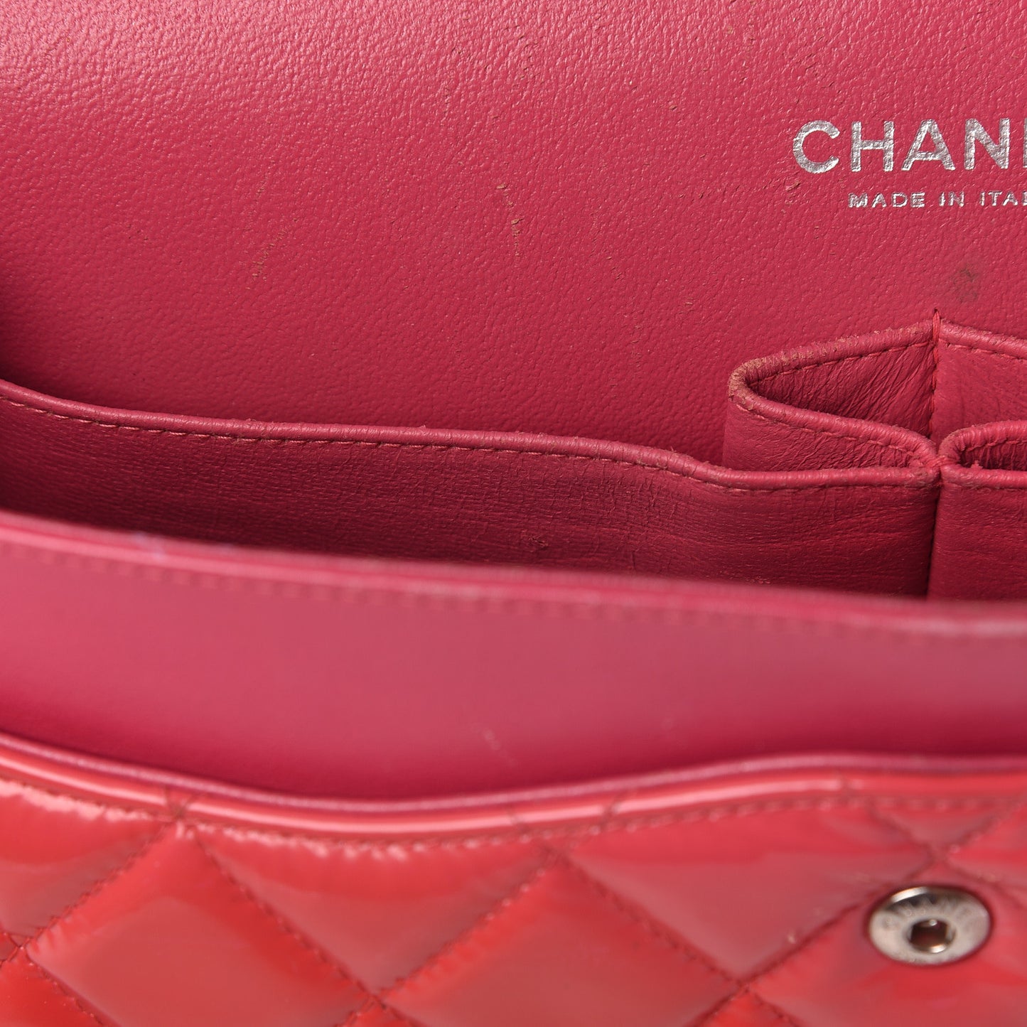 Patent Quilted Jumbo Double Flap Pink