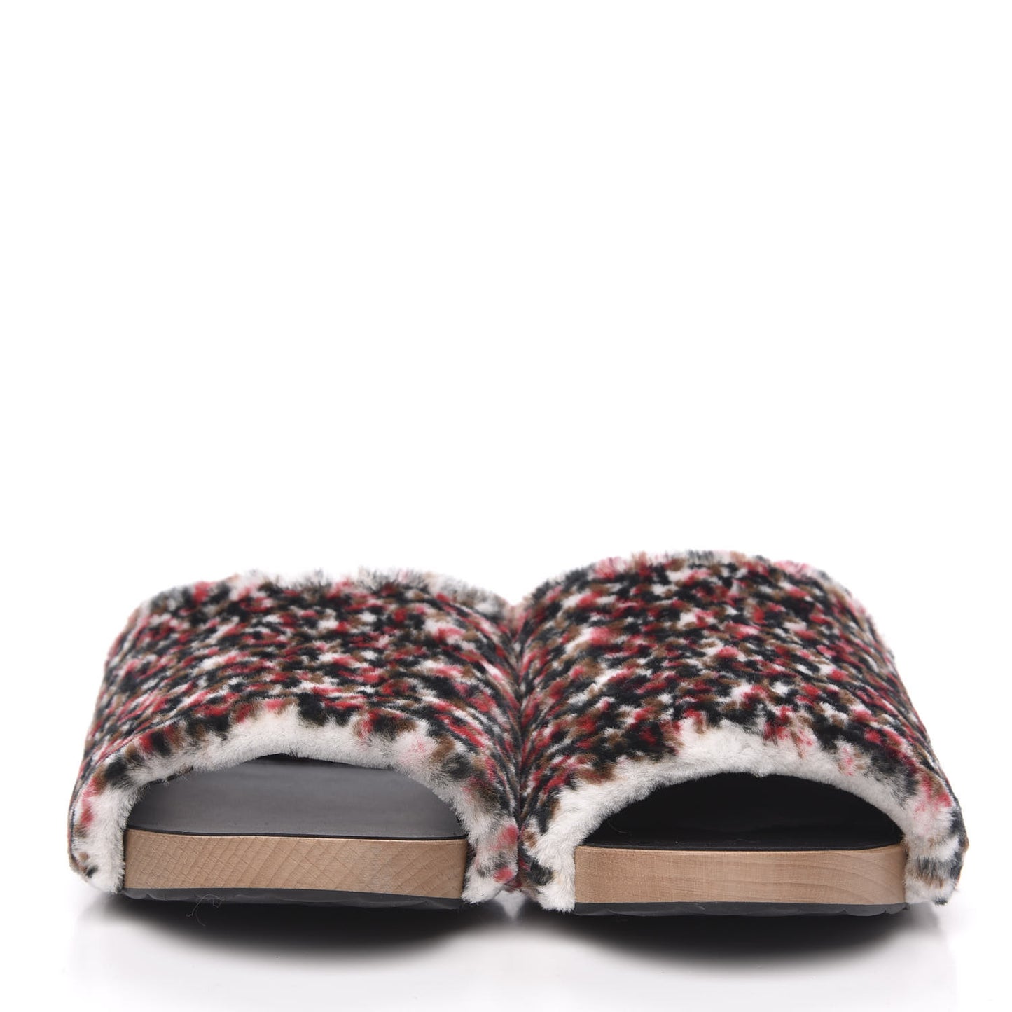Orylag Lambskin Mules 37 Red Black White
