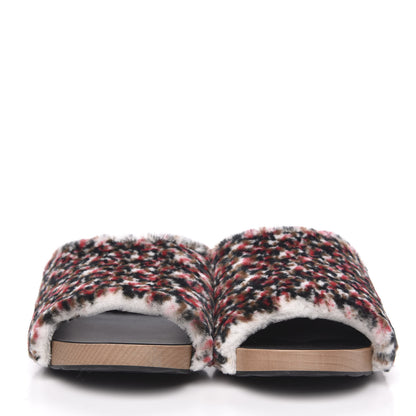 Chanel Orylag Lambskin Mules 37 Red Black White 2 of 8