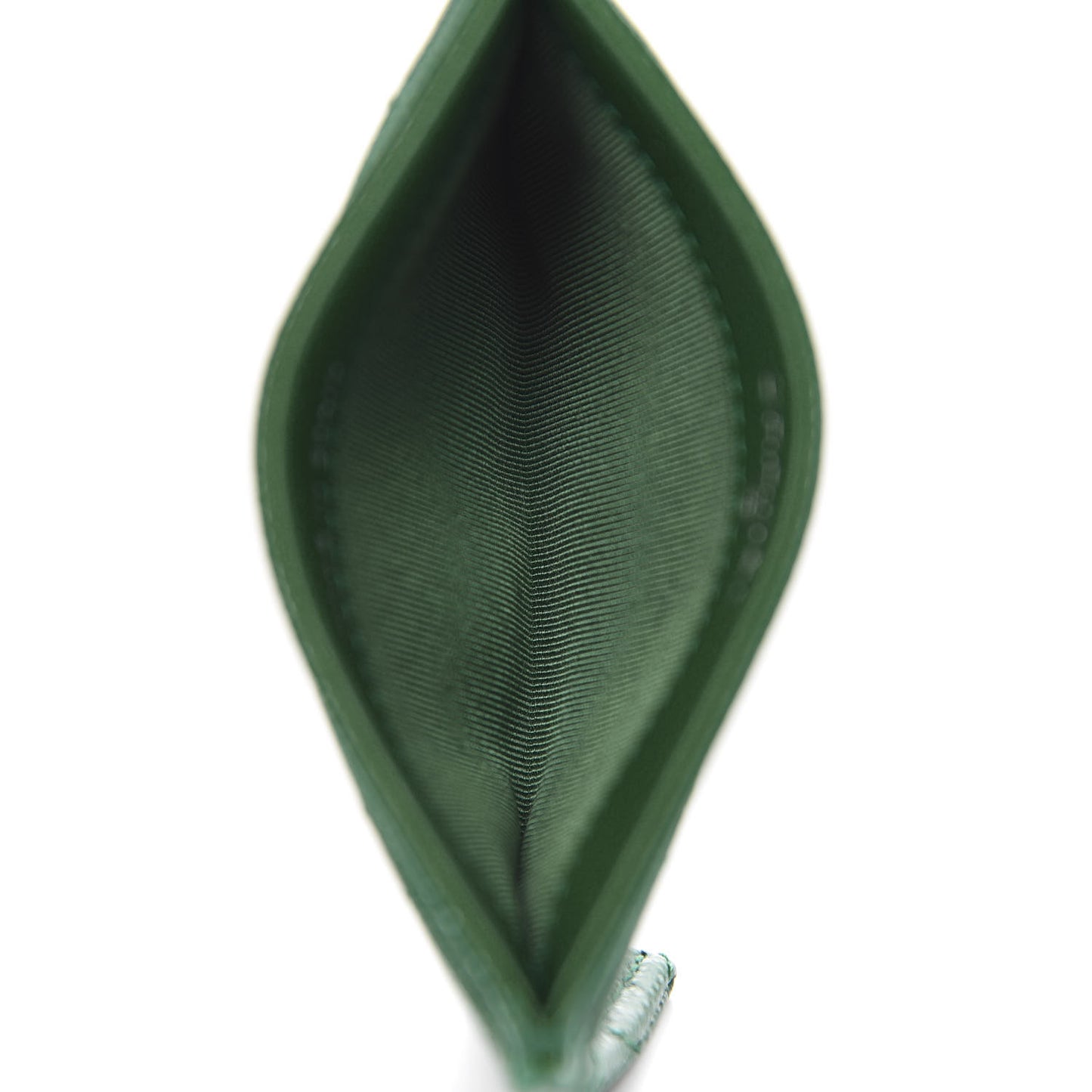 Caviar Quilted Card Holder Green