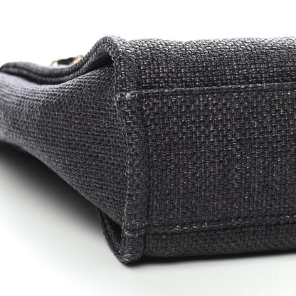 Chanel Woven Straw Raffia Mini Deauville Tote Black 7 of 8