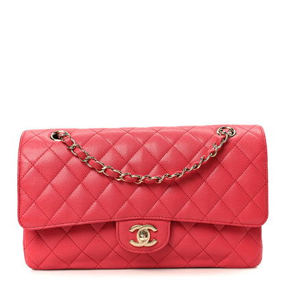 Chanel Caviar Quilted Medium Double Flap Dark Pink 1 of 10