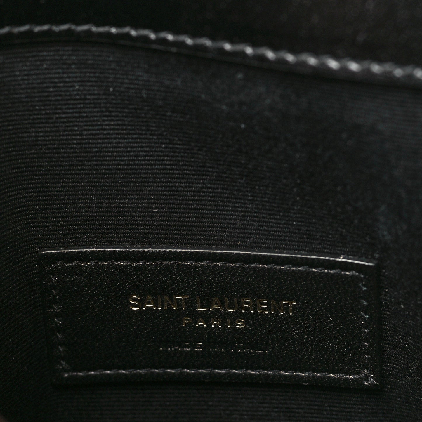 Smooth Shiny Calfskin Monogram Uptown Baby Pouch Black