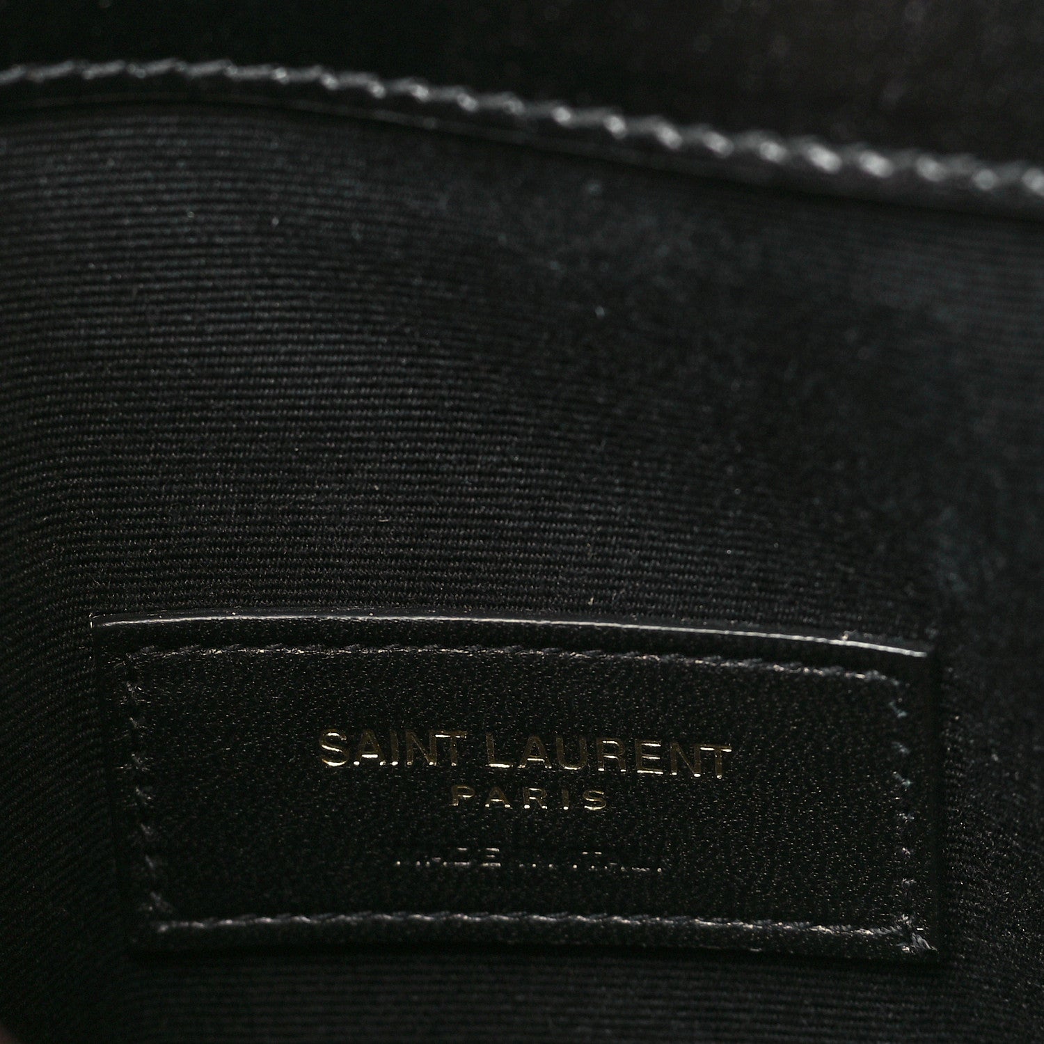 Saint Laurent Smooth Shiny Calfskin Monogram Uptown Baby Pouch Black 6 of 7