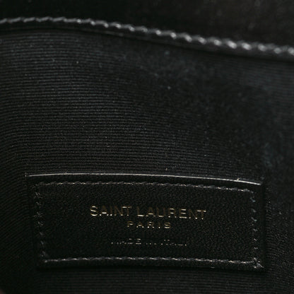 Saint Laurent Smooth Shiny Calfskin Monogram Uptown Baby Pouch Black 6 of 7