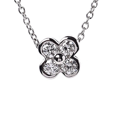 Tiffany Platinum Diamond Lace Pendant Necklace 4 of 6