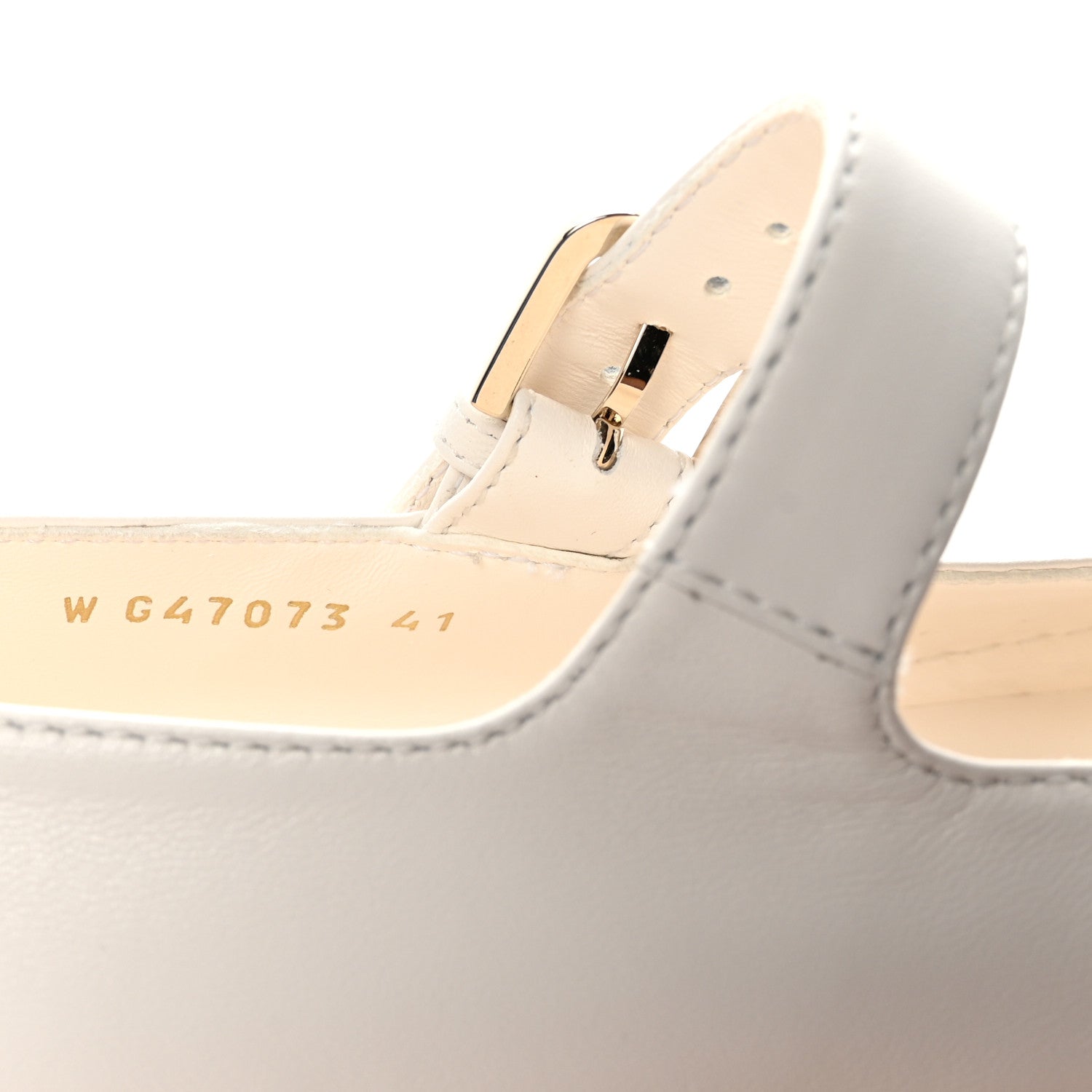Chanel Lambskin Mary Jane Flats 41 White 9 of 10