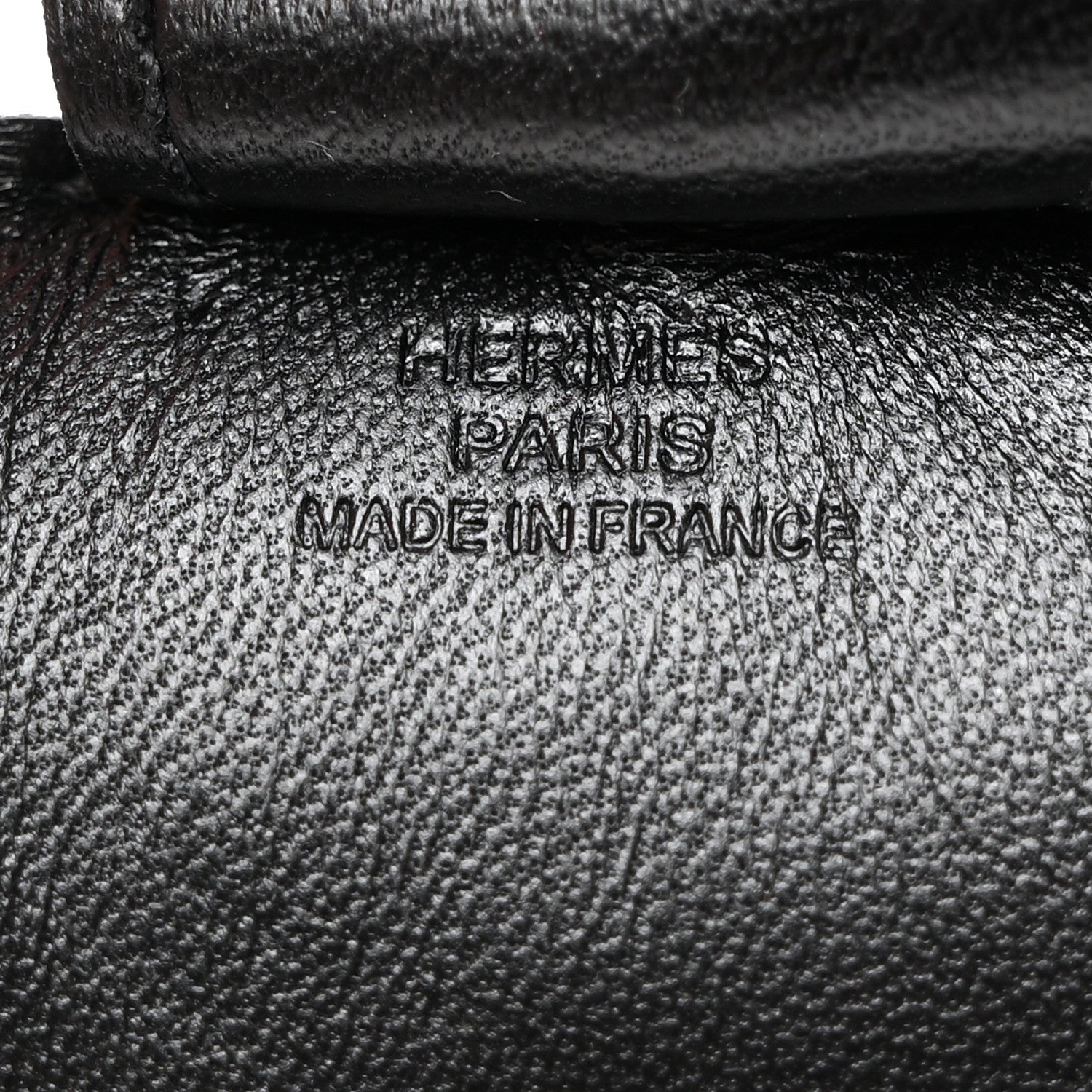 Hermes Milo Lambskin Grigri Rodeo Horse Bag Charm MM So Black 4 of 5