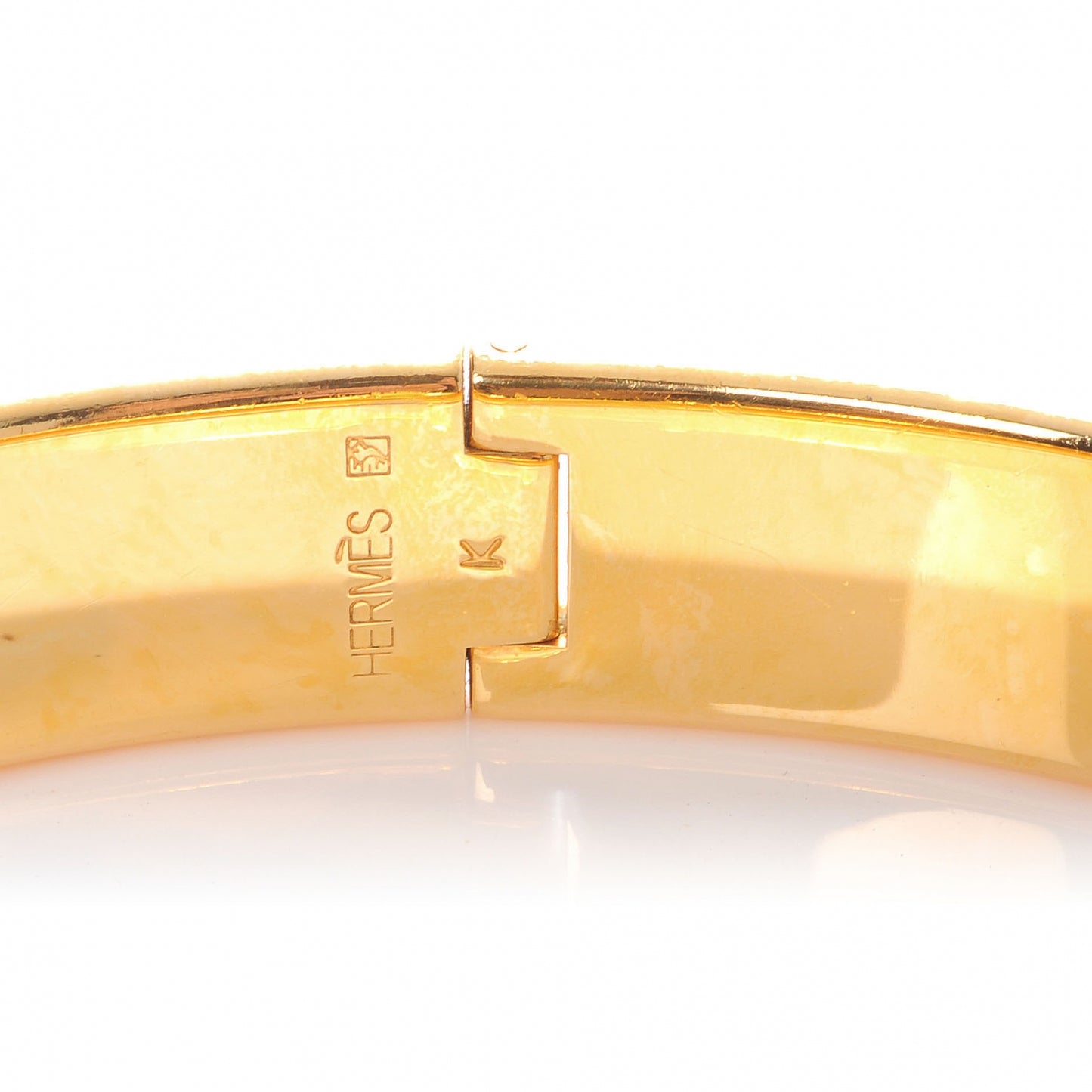 Narrow Enamel Clic Clac H Bracelet PM Poudre