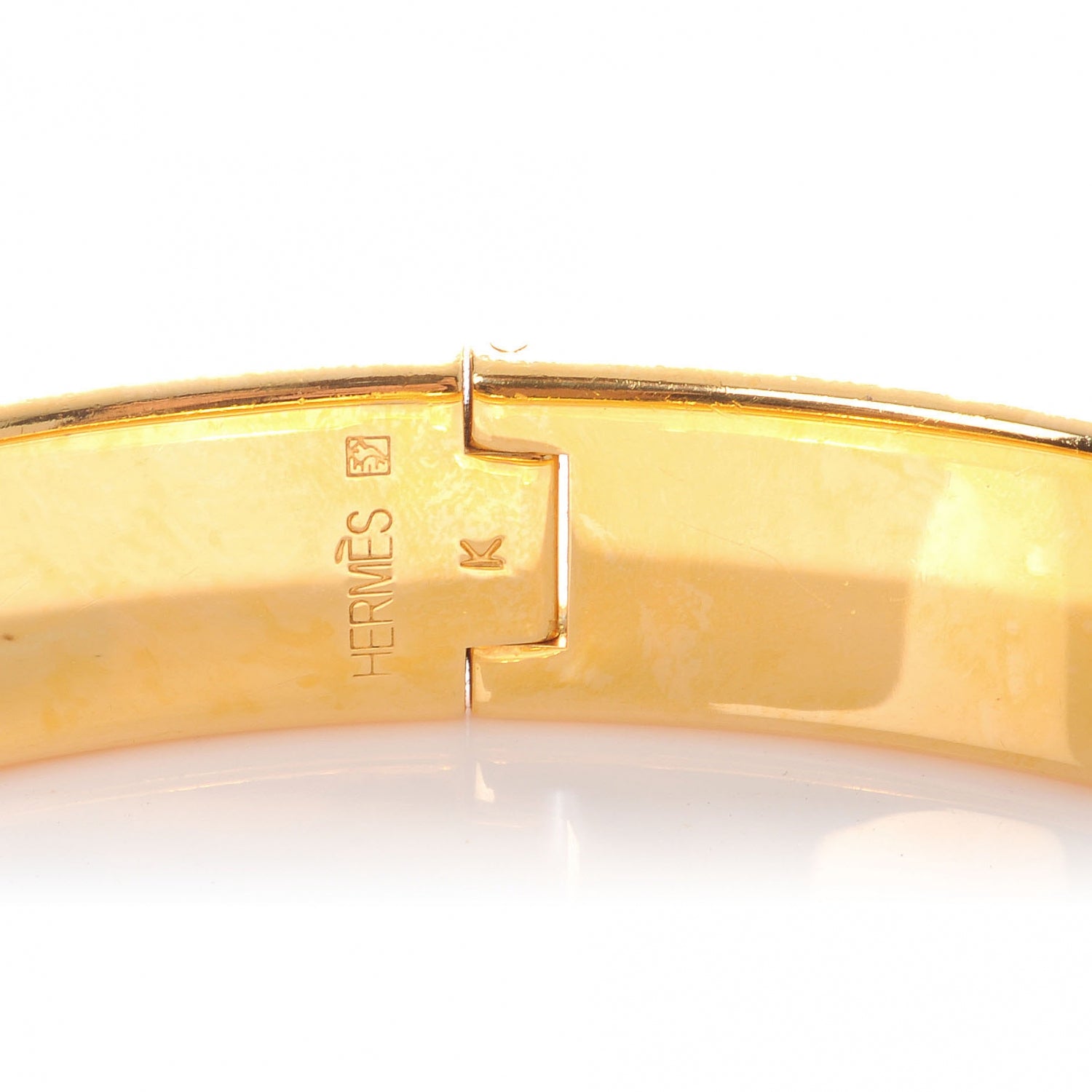 Hermes Narrow Enamel Clic Clac H Bracelet PM Poudre 4 of 5