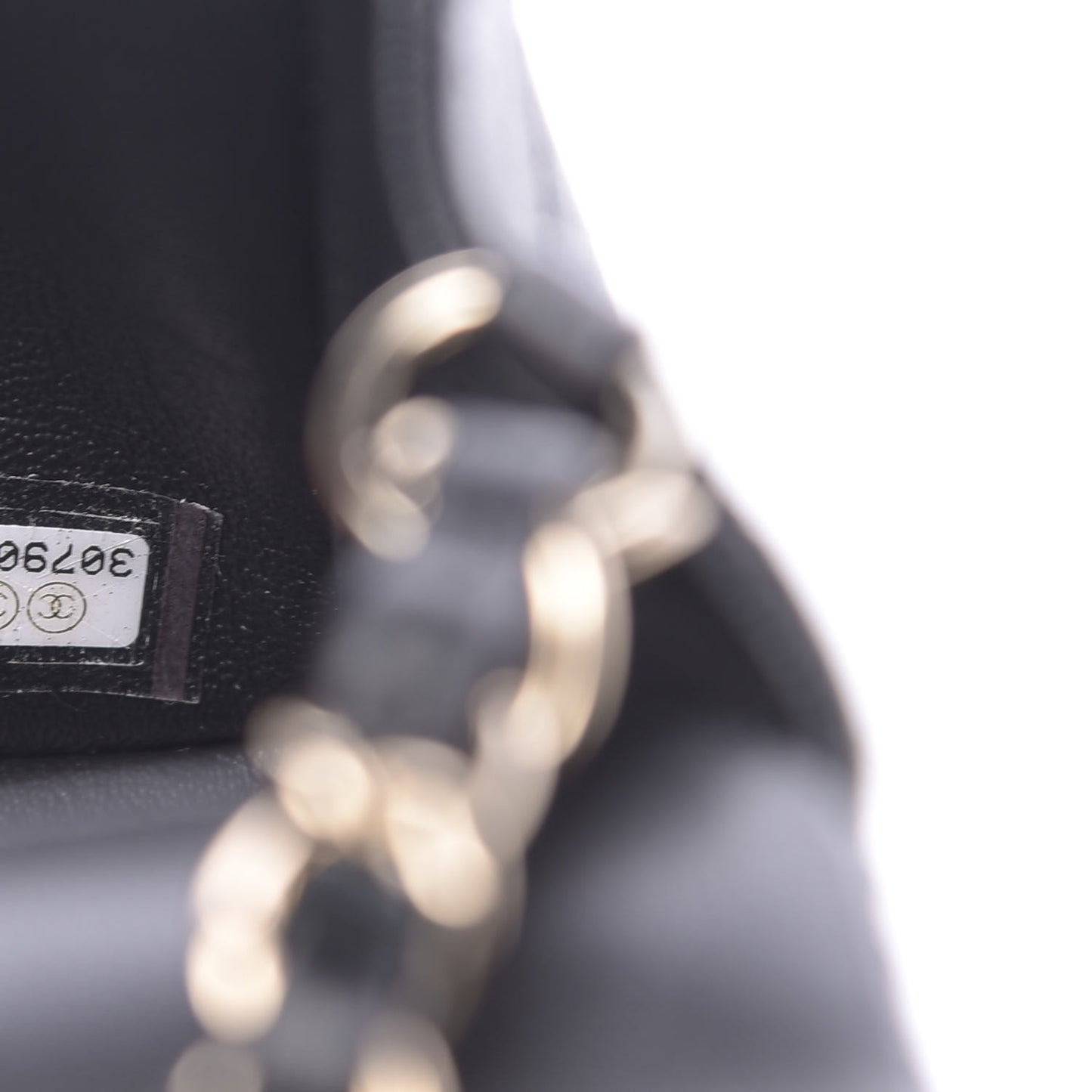 Lambskin Quilted Mini Rectangular Flap Black