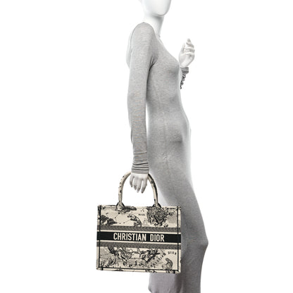 Christian Dior Canvas Zodiac Toile De Jouy Embroidered Medium Book Tote Latte 2 of 10