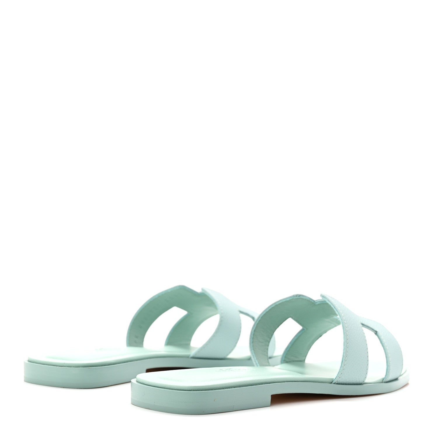 Hermes Epsom Oran Sandals 37 Vert Embrun 5 of 10