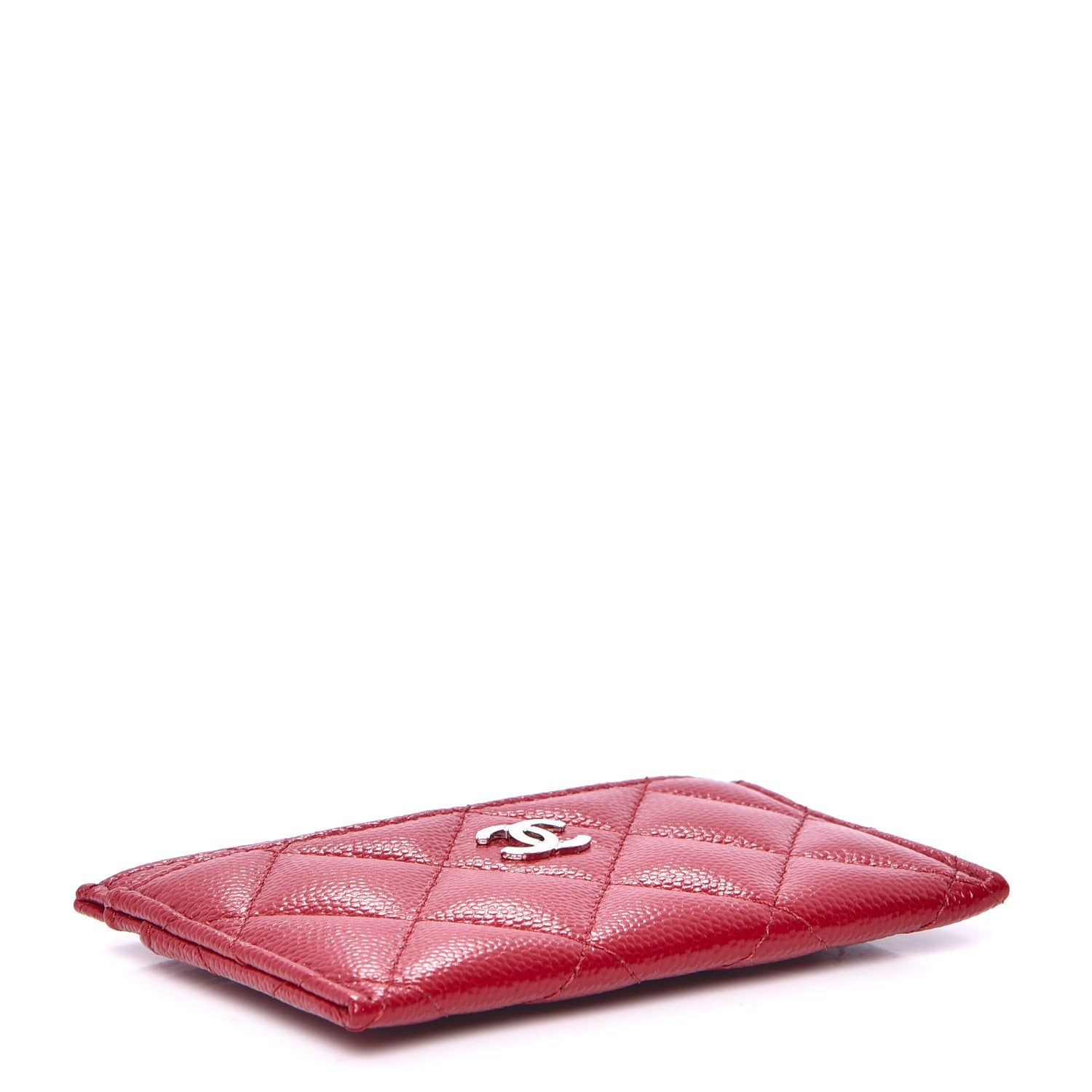 Chanel Caviar Quilted Card Holder Dark Red 4 of 9