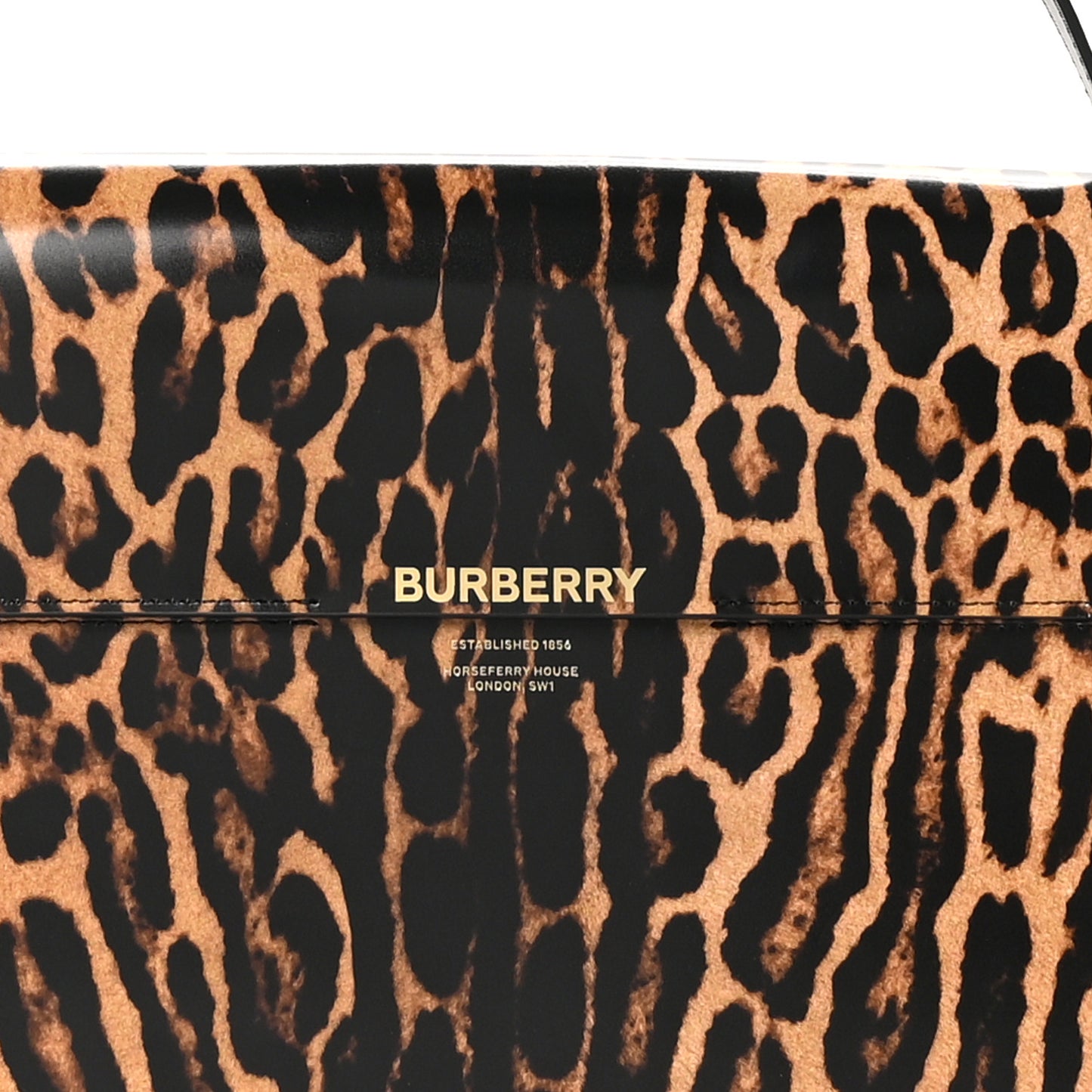 Calfskin Leopard Large Grace Bag Dark Mustard