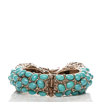 Chanel Crystal Lion Head Bracelet Gold 3 of 6