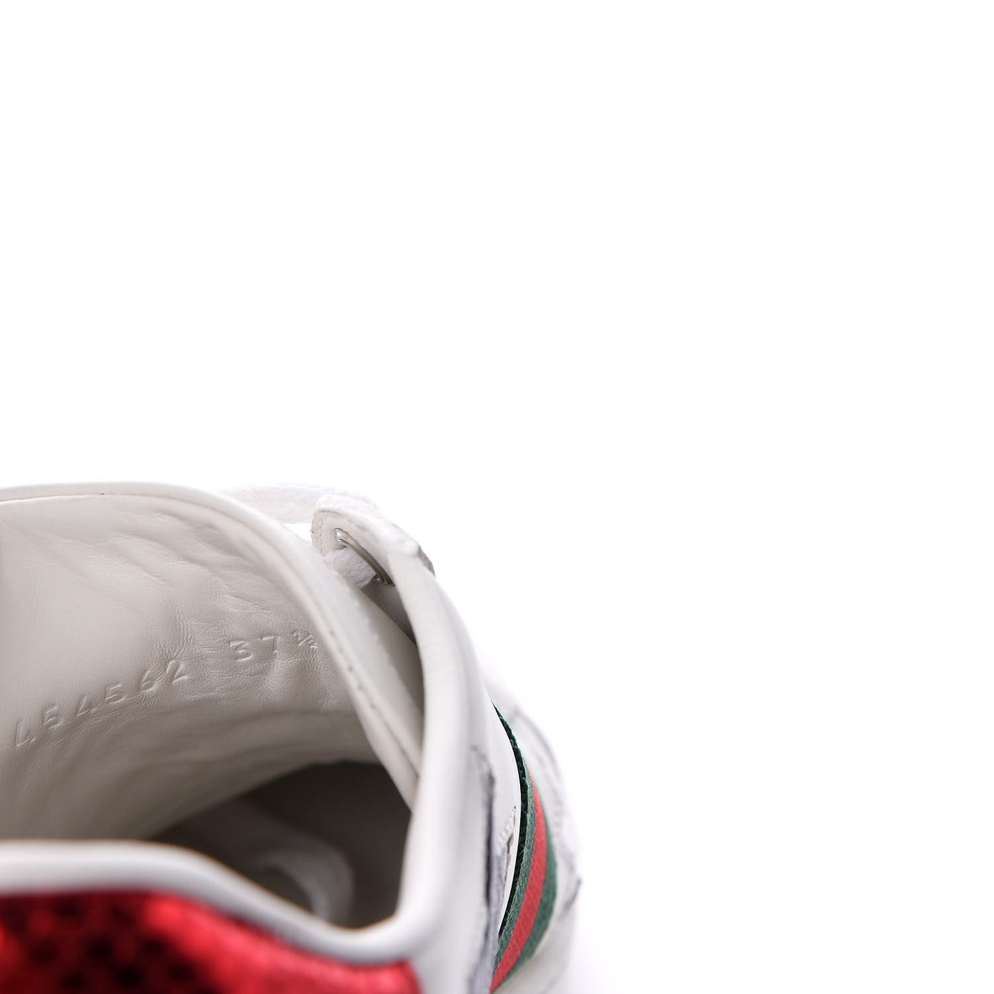 Calfskin Ayers Web Star Embroidered Womens Ace Sneakers 37.5 White Multi