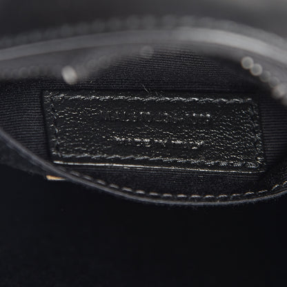 Saint Laurent Calfskin Matelasse Chevron Round Vinyle Camera Bag Black 7 of 10