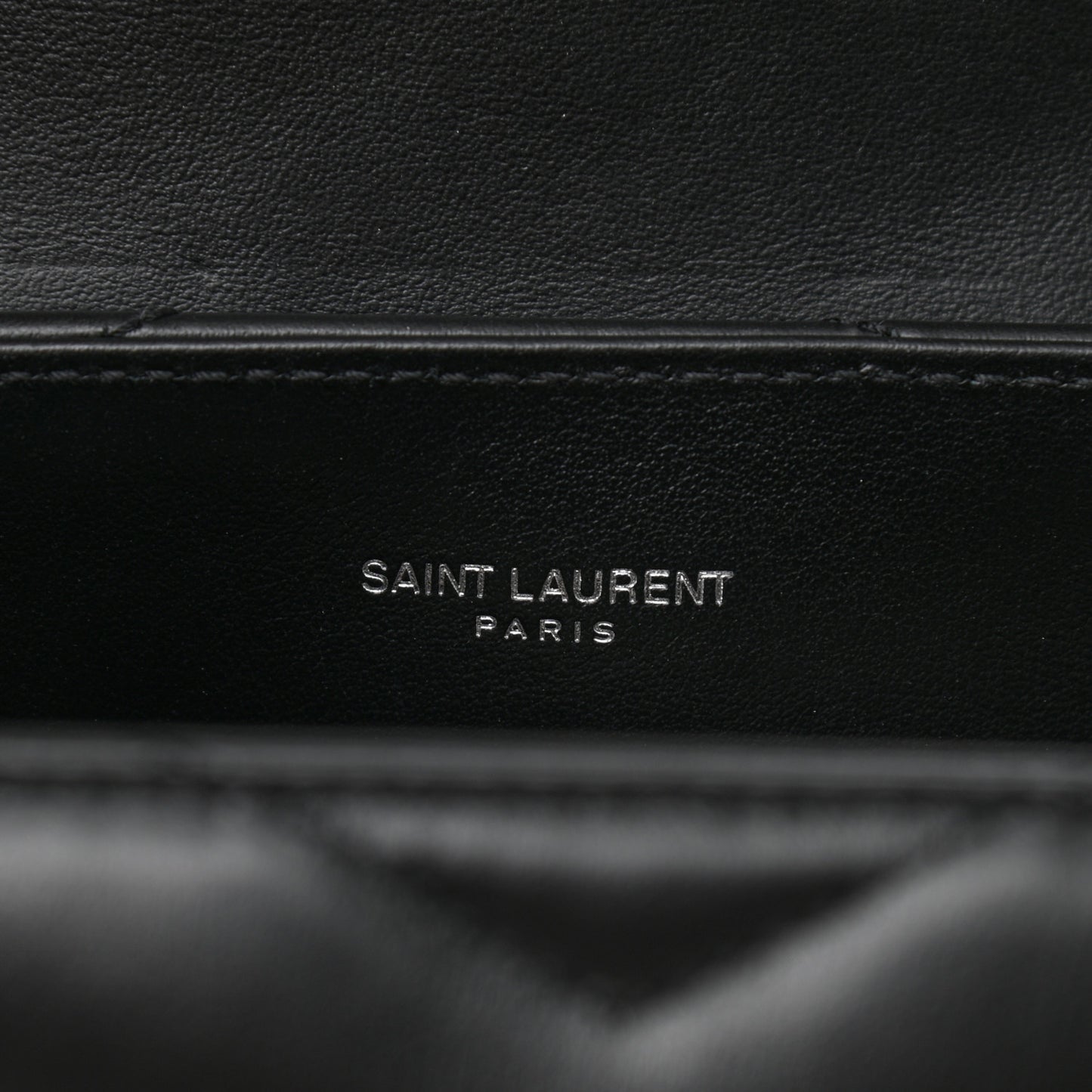 Calfskin Y Quilted Monogram Small Loulou Chain Satchel Black