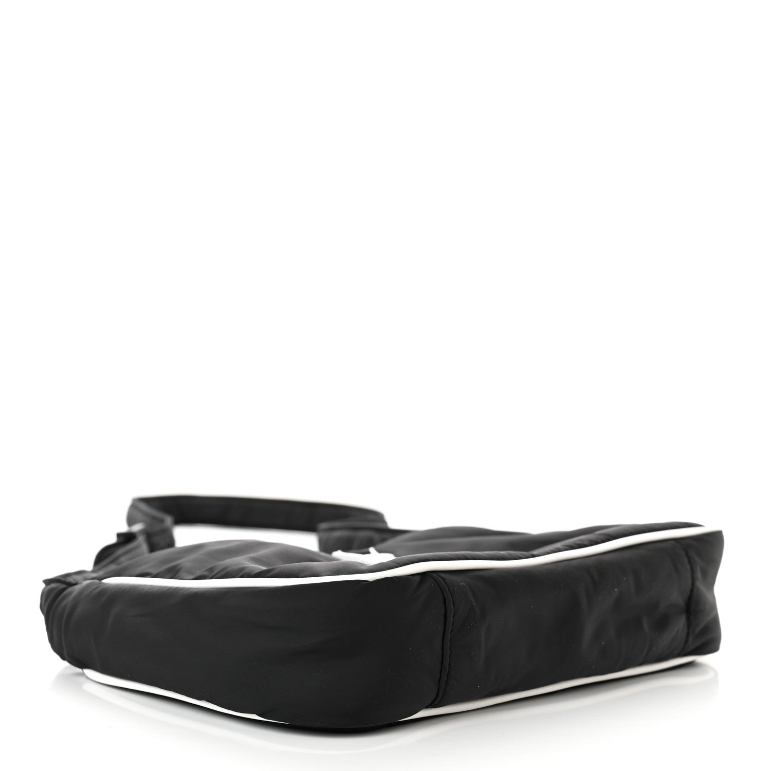 Saint Laurent Econyl Nylon Le 5 A 7 Hobo Black White 4 of 10