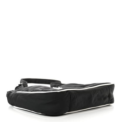 Saint Laurent Econyl Nylon Le 5 A 7 Hobo Black White 4 of 10