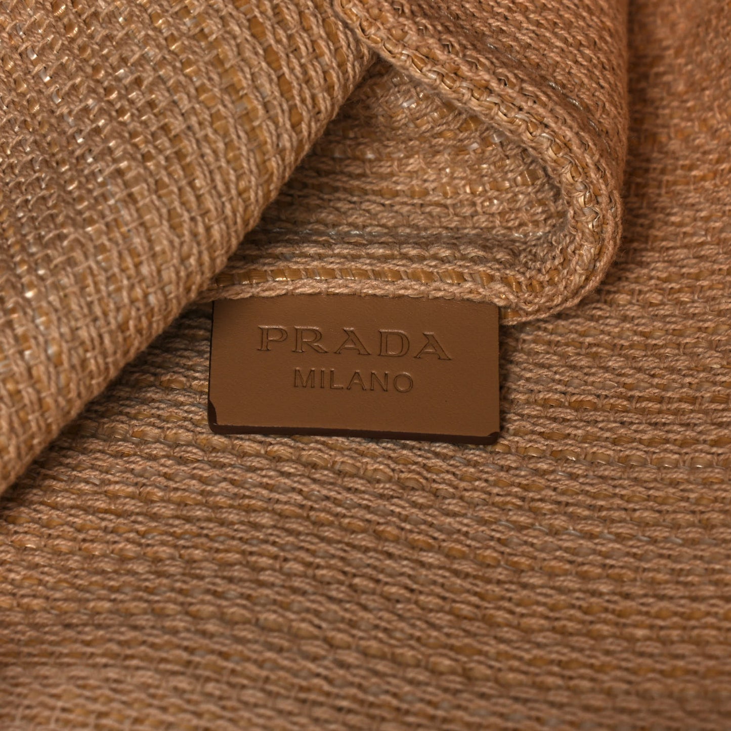 Raffia Logo Tote Naturale