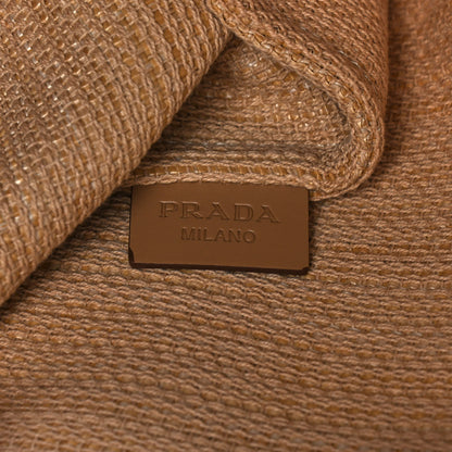 Prada Raffia Logo Tote Naturale 7 of 12