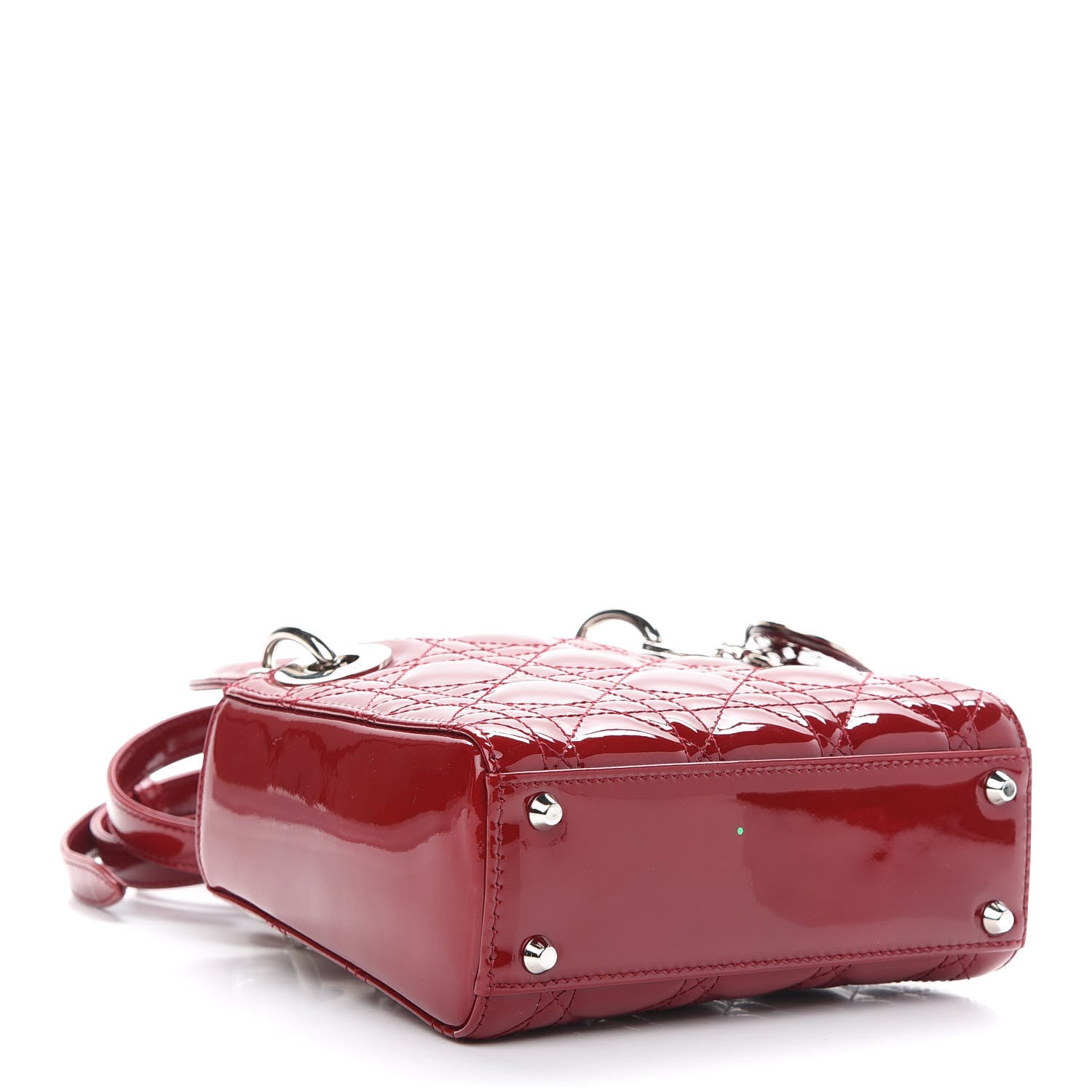 Christian Dior Patent Cannage Mini Lady Dior Red 3 of 7
