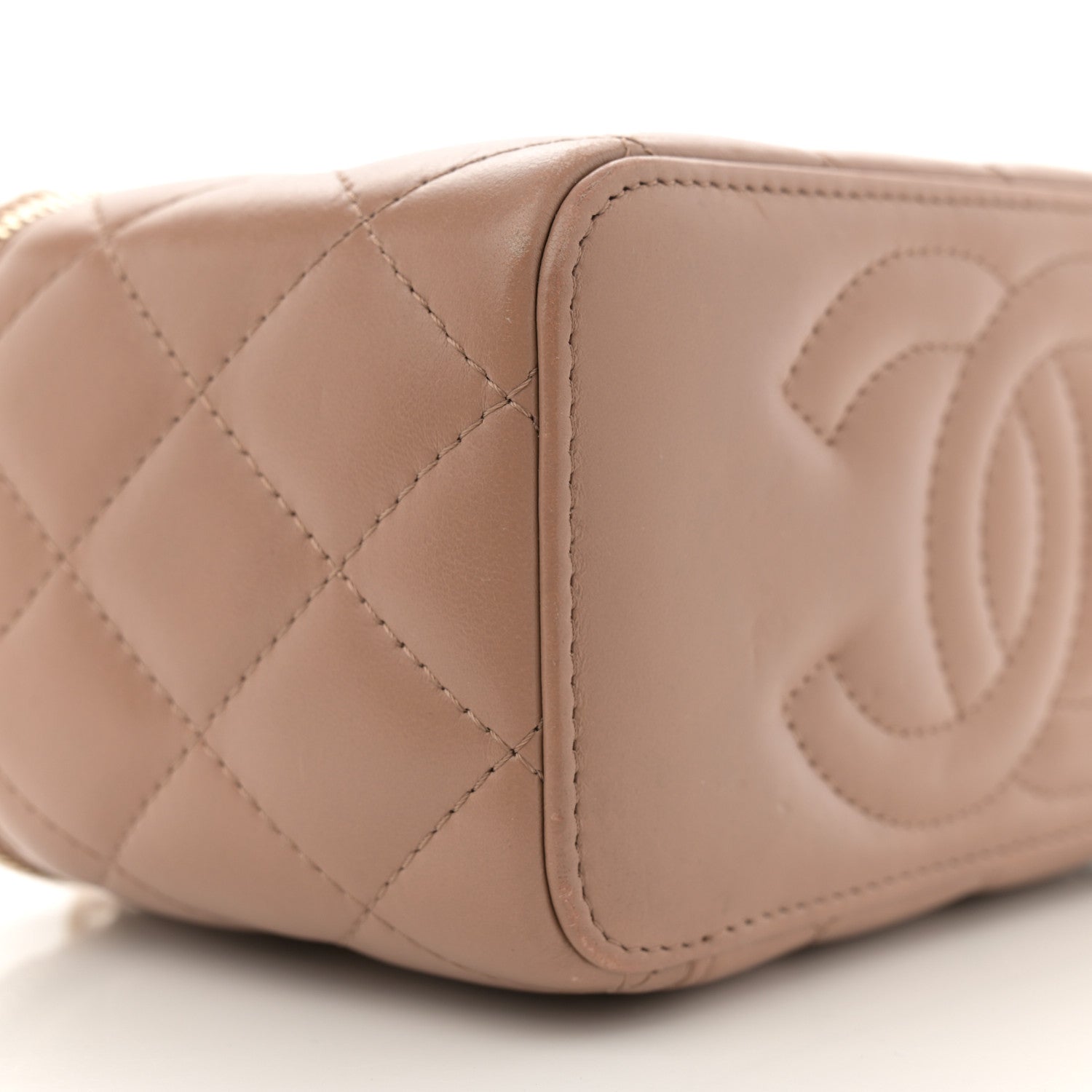 Chanel Lambskin Quilted Small Pillow Crush Vanity Case With Chain Beige 9 of 12